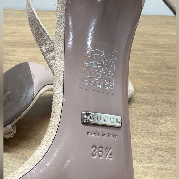 Gucci Mallory heels Sandals thin strap Swarovski crystal 6.5 - Picture 10 of 10